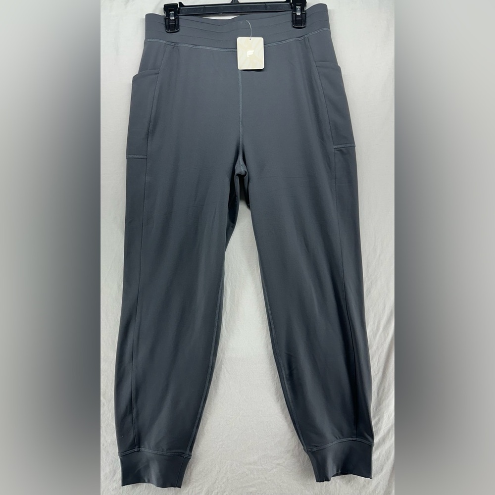 FABLETICS Women's High Waist On-The-Go Cold Weather Jogger Gray Pockets Size L